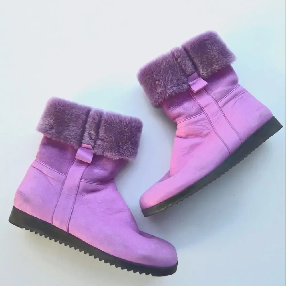 Arche Sherpskin Lavender Baokow Winter Boots Size 39 Size 8
